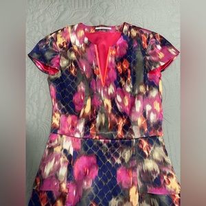 T Tahari watercolor dress